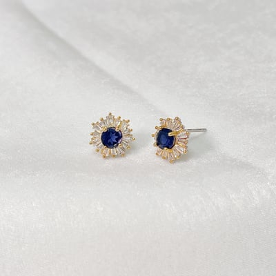 菫青石鑽花耳環4