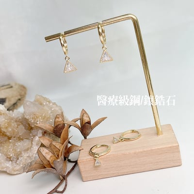 不過敏-《鑲鑽醫療級鋼耳環》1