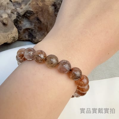 擋煞/招財-《9.5mm透體黑金超七手鍊》6