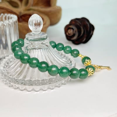 設計款-翡翠色東菱玉財富之鑰手鍊5