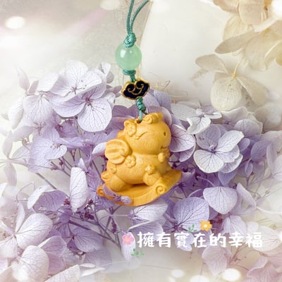 質感精品-《黃楊木翅膀搖搖馬吊飾》2