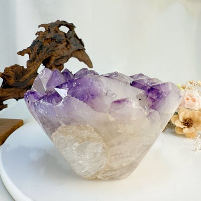 聚財聚氣/淨化磁場-《紫晶花原礦座擺件》5