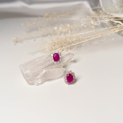 輕奢珠寶紅寶耳環2