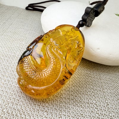 頂級藍珀/招財納福-《神龍顯威原皮藍珀·琥珀項鍊》6