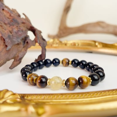 財富/防小人-《虎眼彩虹黑曜手鍊》2