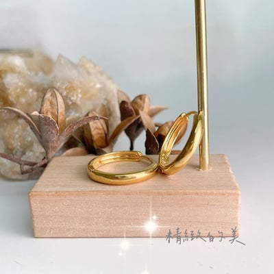 不過敏-《素面金圈鋼耳環》4