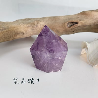 紫晶鑽水晶柱能量擺件9
