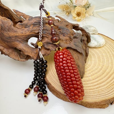 招財/豐收/吉祥平安-《豐收玉米手編繩吊飾》3