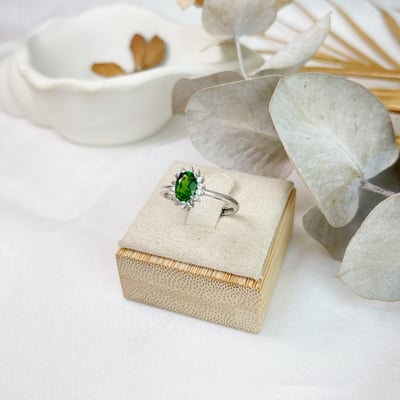 綠透輝石鑽圈戒指3