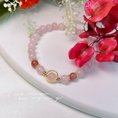 桃花運/貴人多-《6mm粉晶·草莓晶手鍊》4