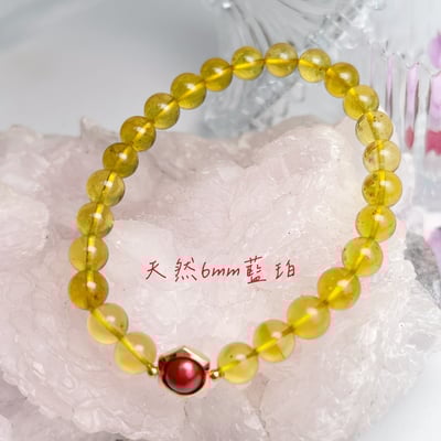 招財/擋煞/安神定魄-《帝王砂藍珀琥珀硃砂手鍊》2