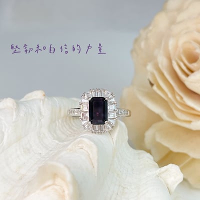 堅韌/勇敢/自信-《深藍紫尖晶石珠寶戒指》3