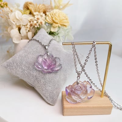 綻放的美麗/貴人運-《紫晶玫瑰花項鍊》8