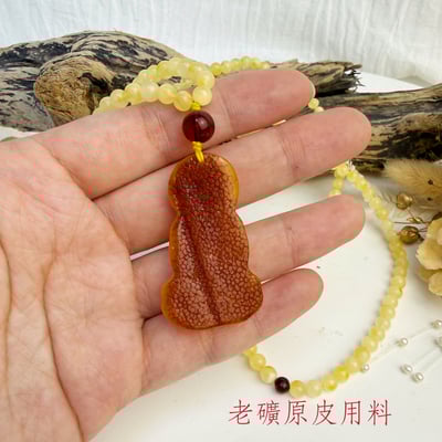 辟邪去災/招財納福-《老礦蜜蠟釋迦摩尼佛琥珀項鍊》6