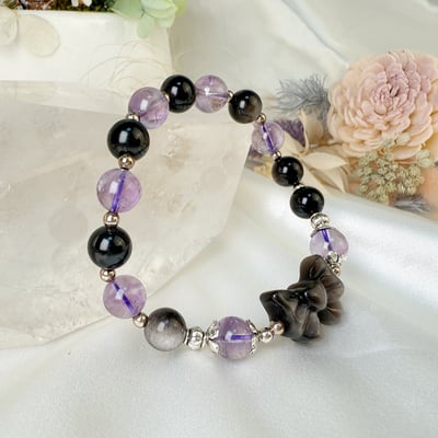避邪平安/開智慧-《庫洛米風銀曜紫晶手鍊》4