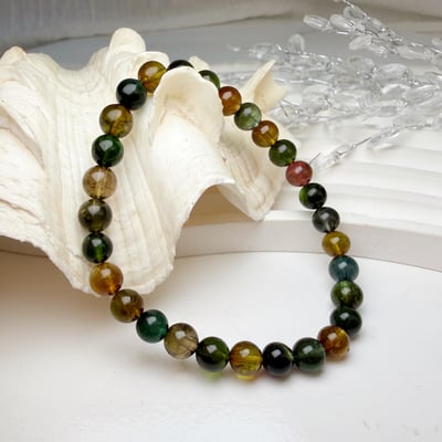 珍藏級-《6mm透體濃色碧璽手鍊》-25