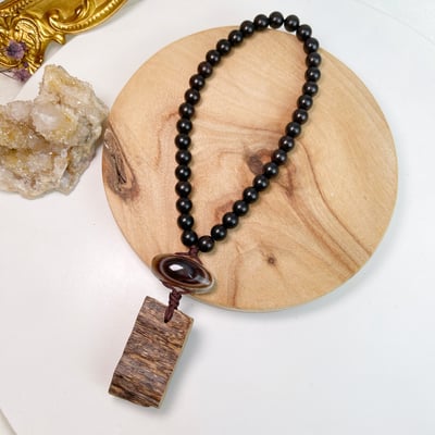 收藏級-《野生沉香原木塊·天珠吊飾》4