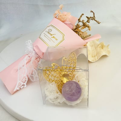 貴人/智慧/好運-《蝴蝶紫水晶球擺件》5