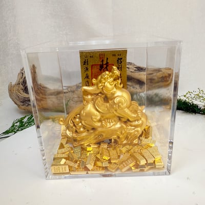 財位加持/穩住能量場-《財庫銅貔貅金條財位擺件》3