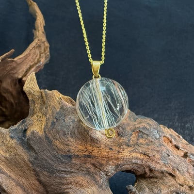 稀有高檔/金銀絲-《全淨體金銀鈦晶項鍊》35