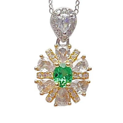 水鑽沙佛萊項鍊1