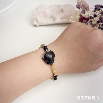 招財/擋煞/防小人-《銀曜狐狸鈦晶手鍊》6