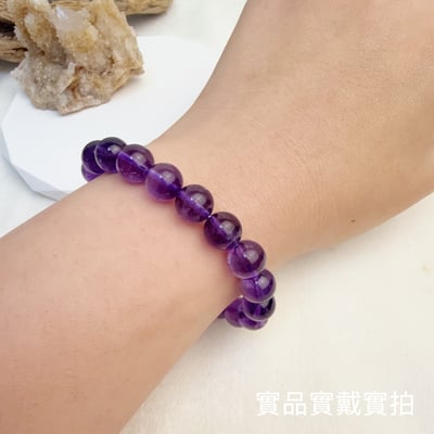 貴人/直覺力-《天然濃色透體紫水晶手鍊》6
