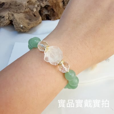 事業寶石-《白水晶花東菱玉手鍊》5