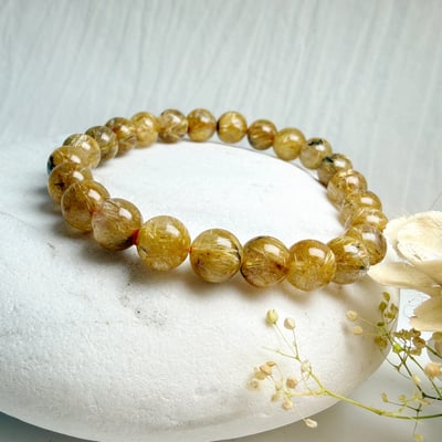 招財聚財/增加運勢-《8mm滿絲礦母鈦晶手鍊》2