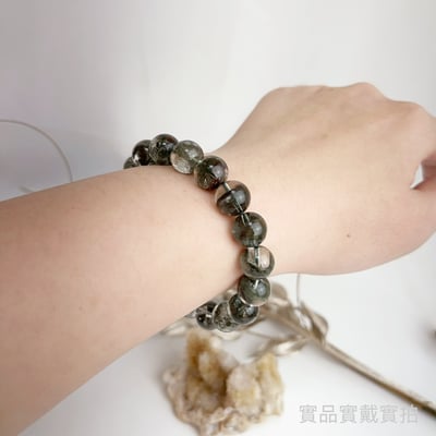 穩定心靈/招財助事業-《11mm高品綠幽靈水晶手鍊》A6