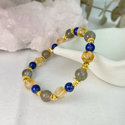 黃水晶·青金·拉長能量手鍊3