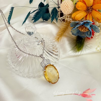 招財/旺運勢/積極樂觀-《財富光芒黃水晶項鍊》5