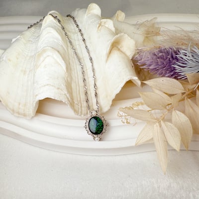 高光斑彩/珠寶收藏-《綠斑彩石項鍊》6