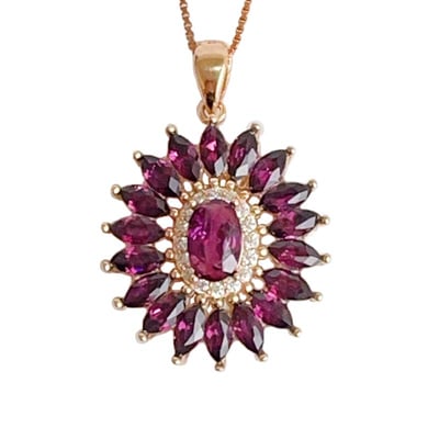 熱情/人緣/健康-《綻放盛世紫石榴項鍊》1