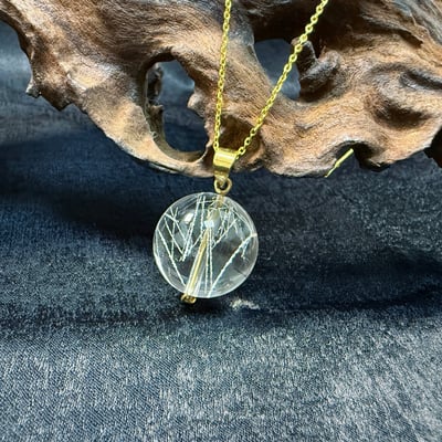 稀有高檔/金銀絲-《全淨體金銀鈦晶項鍊》13