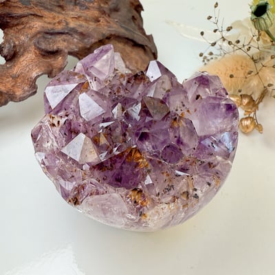 聚財聚氣/財富能量-《紫鈦原礦紫晶花原礦》2