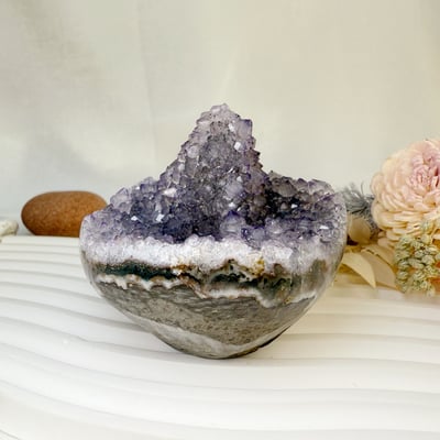 聚財聚氣/水晶能量-《原礦仙人掌紫晶鎮》2