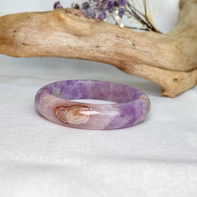 原礦紫水晶瑪瑙鐲A42