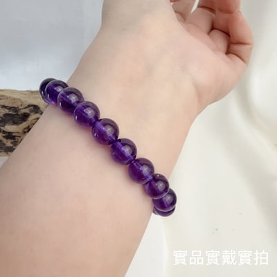 貴人/直覺力-《天然濃色透體紫水晶手鍊》6
