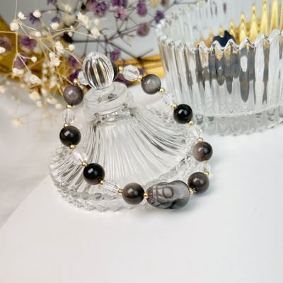 銀曜貔貅·白水晶手鍊1