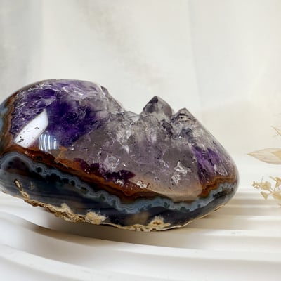 聚財聚氣/淨化磁場-《開口笑原礦紫晶鎮擺件》4