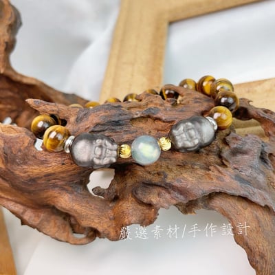 招財/霸氣/自信-《高檔銀曜貔貅虎眼石手鍊》3