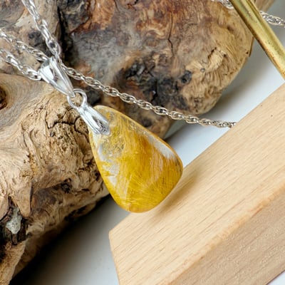 招財/高磁場-《金鈦晶水晶項鍊》2