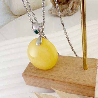 辟邪去災/招財納福-《圓蜜蠟琥珀項鍊》6