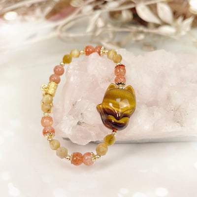 運勢/貴人/事業-《金太陽虎眼石狐狸手鍊》2