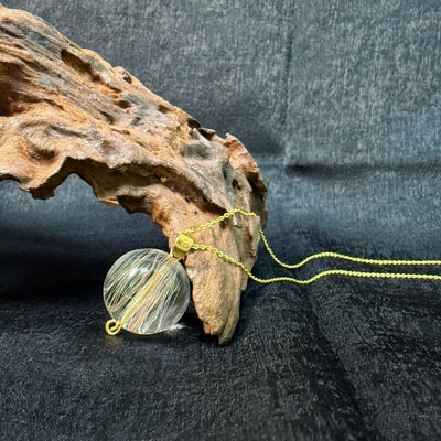 稀有高檔/金銀絲-《全淨體金銀鈦晶項鍊》33