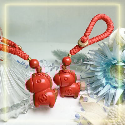 平安/開運/本命年-《馬上有錢硃砂吊飾》2