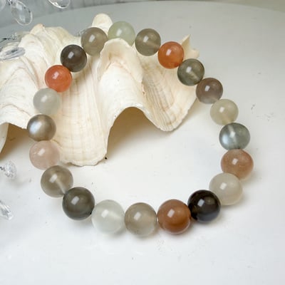 正能量/安穩平靜-《9mm療癒系彩色月光石手鍊》2