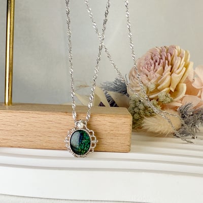 高光斑彩/珠寶收藏-《綠斑彩石項鍊》4