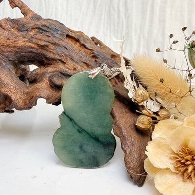 吉祥平安/玉觀音-《緬甸玉油青翡翠觀音項鍊》6